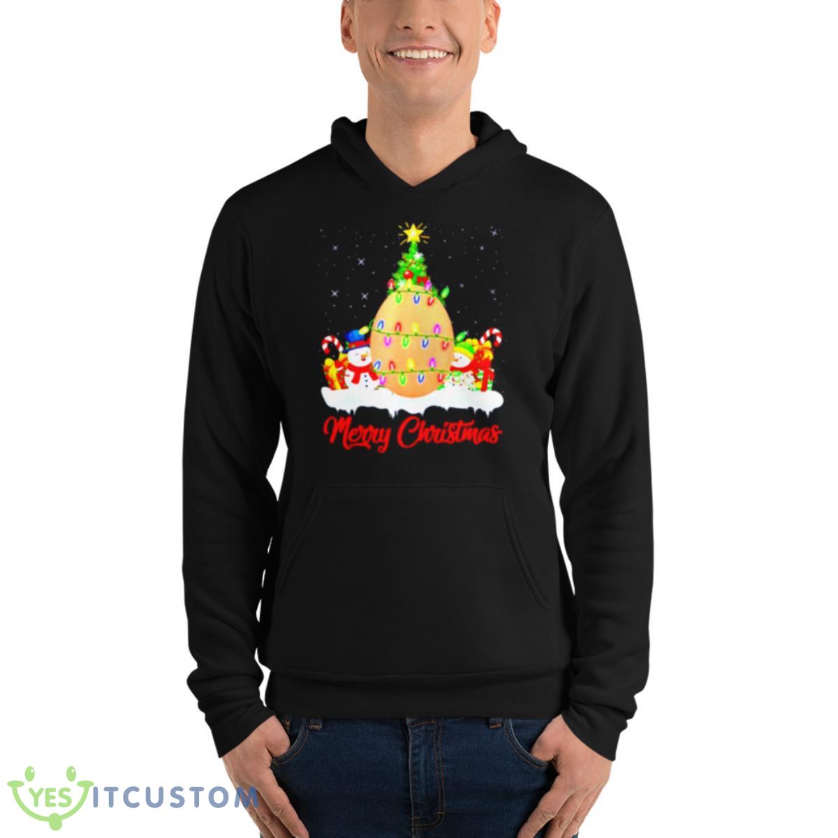 merry Christmas egg Christmas tree lights shirt 4 merry Christmas egg Christmas tree lights shirt - Unisex Fleece Pullover Hoodie