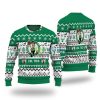 Merry Christmas Snow Pattern Funny Cute Boston Celtics Sweater Product Photo 1