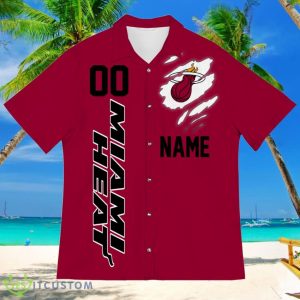 Miami Heat Sports American Football Hawaiian Shirt Custom Name & Number Product Photo 2