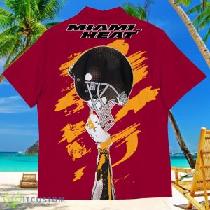 Miami Heat Sports American Football Hawaiian Shirt Custom Name & Number 5 Miami Heat Sports American Football Hawaiian Shirt Custom Name & Number Product Photo 3
