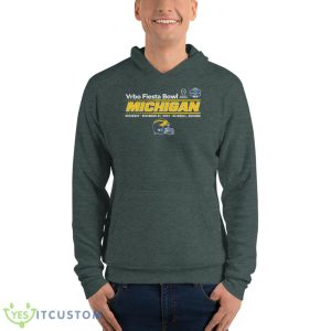 michigan Team 2022 CFP Semifinal Vrbo Fiesta Bowl Helmet shirt - Unisex Fleece Pullover Hoodie-1