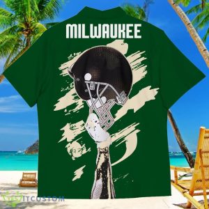 Milwaukee Bucks Sports American Football Hawaiian Shirt Custom Name & Number Product Photo 3