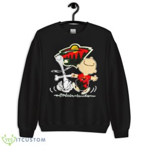 Minnesota Wild Snoopy and Charlie Brown dancing shirt - Unisex Crewneck Sweatshirt