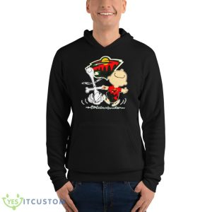 Minnesota Wild Snoopy and Charlie Brown dancing shirt - Unisex Fleece Pullover Hoodie