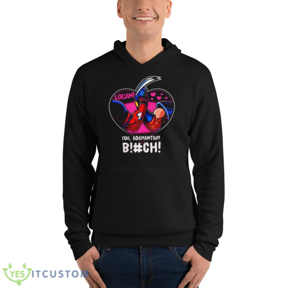 Mutant Handshake Deadpool And Logan Wolverine shirt 4 Mutant Handshake Deadpool And Logan Wolverine shirt - Unisex Fleece Pullover Hoodie