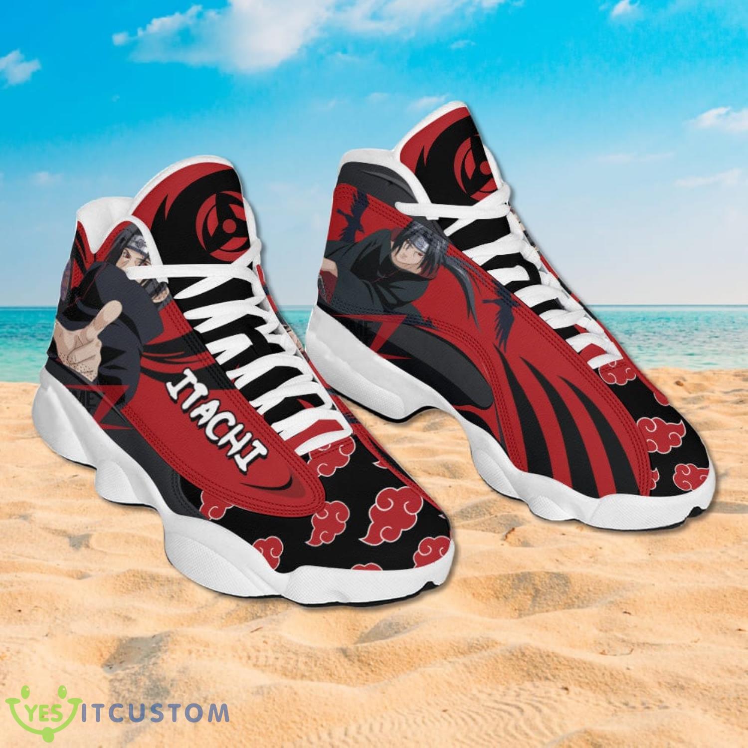 Naruto Akatsuki Uchiha Itachi Air Jordan 13 Sneakers Anime Shoes Gift For Fans 2 Naruto Akatsuki Uchiha Itachi Air Jordan 13 Sneakers Anime Shoes Gift For Fans Product Photo 2