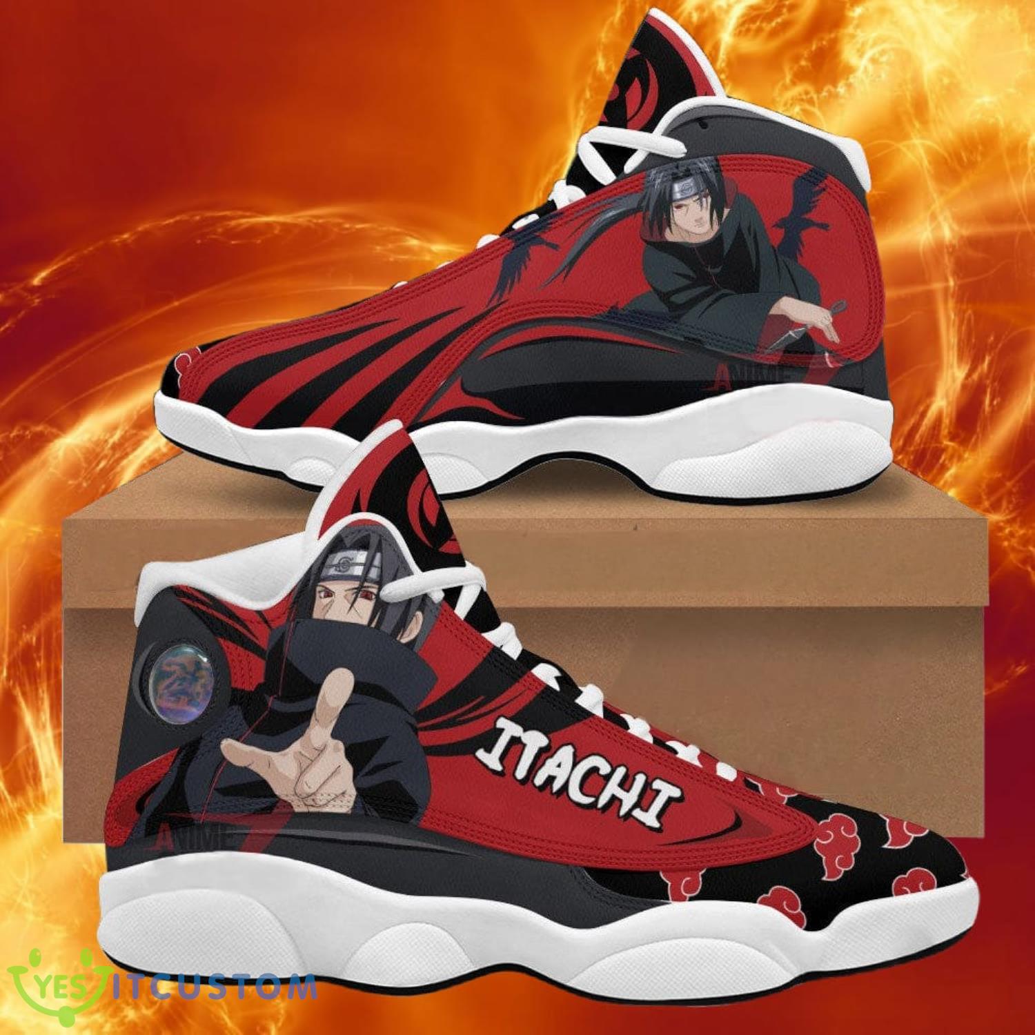 Naruto Akatsuki Uchiha Itachi Air Jordan 13 Sneakers Anime Shoes Gift For Fans 9 Naruto Akatsuki Uchiha Itachi Air Jordan 13 Sneakers Anime Shoes Gift For Fans Product Photo 1