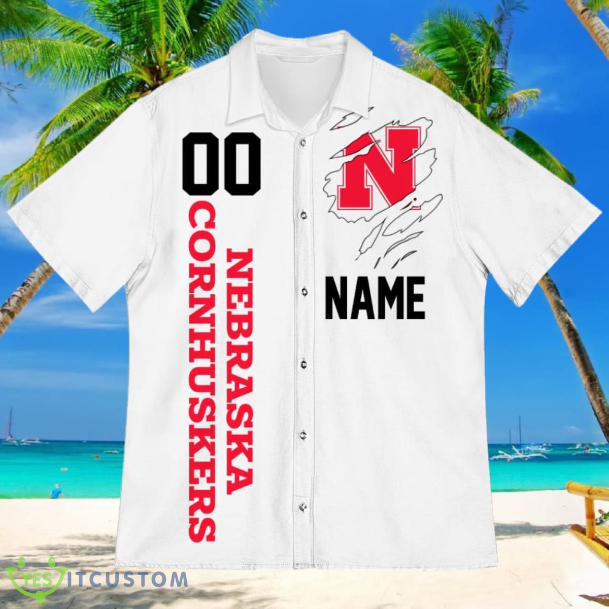 Nebraska Cornhuskers Sports American Football Hawaiian Shirt Custom Name & Number 8 Nebraska Cornhuskers Sports American Football Hawaiian Shirt Custom Name & Number Product Photo 2