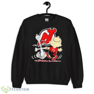 New Jersey Devils Snoopy and Charlie Brown dancing shirt - Unisex Crewneck Sweatshirt