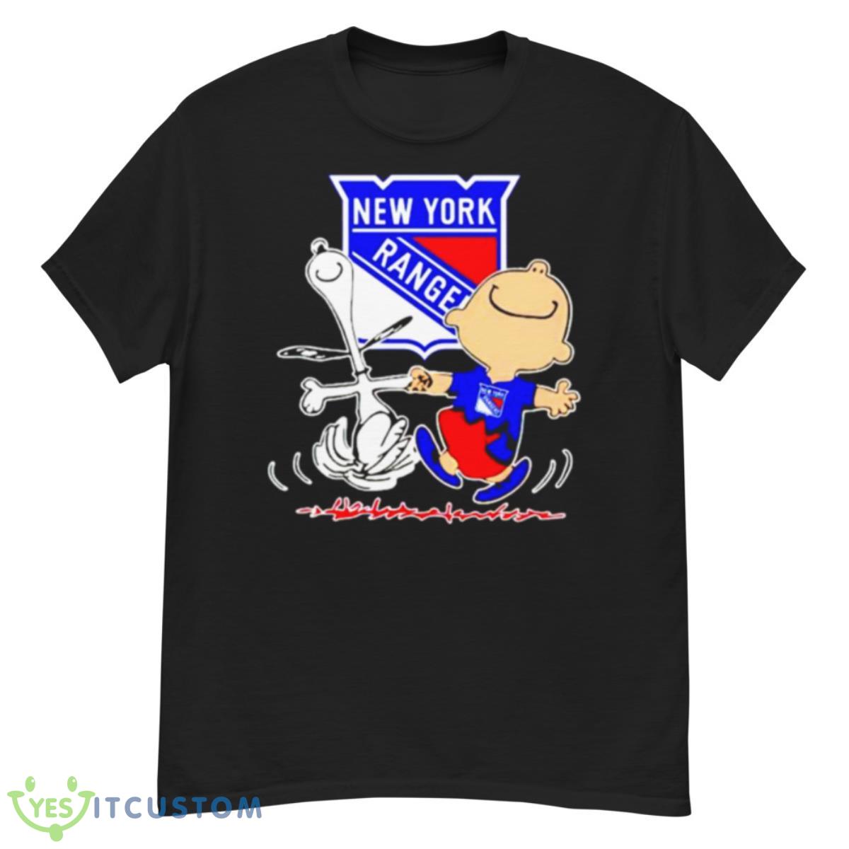 New York Rangers Snoopy and Charlie Brown dancing shirt 12 New York Rangers Snoopy and Charlie Brown dancing shirt - G500 Men’s Classic T-Shirt
