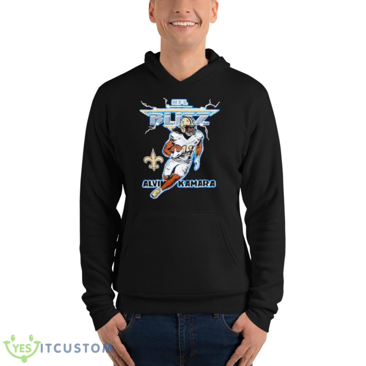 nFL Blitz Alvin Kamara New Orleans Saints shirt 4 nFL Blitz Alvin Kamara New Orleans Saints shirt - Unisex Fleece Pullover Hoodie