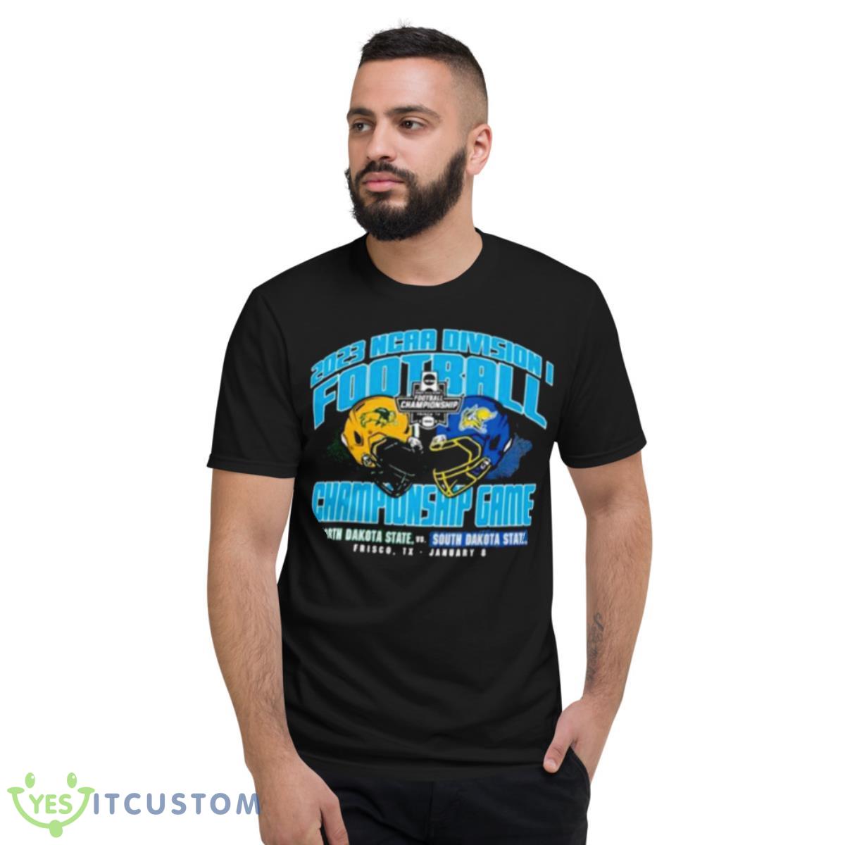 North Dakota vs South Dakota Football 2023 FCS Football Championship Shirt 2 North Dakota vs South Dakota Football 2023 FCS Football Championship Shirt - Short Sleeve T-Shirt