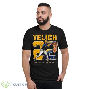 Number And Portrait Christian Yelich Milwaukee Signature Shirt - Short Sleeve T-Shirt