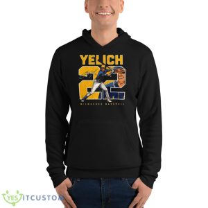 Number And Portrait Christian Yelich Milwaukee Signature Shirt - Unisex Fleece Pullover Hoodie