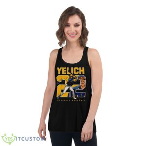 Number And Portrait Christian Yelich Milwaukee Signature Shirt - Women's Flowy Racerback Tank