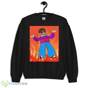 Oliver Tree In Flames shirt 8 Oliver Tree In Flames shirt - Unisex Crewneck Sweatshirt