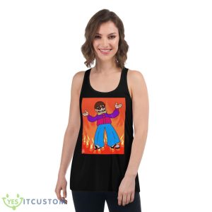 Oliver Tree In Flames shirt 10 Oliver Tree In Flames shirt - Women's Flowy Racerback Tank