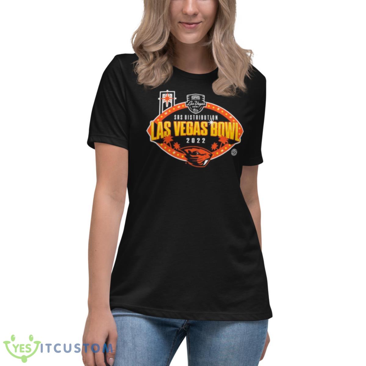 Oregon State Football 2022 SRS Distribution Las Vegas Bowl Shirt 6 Oregon State Football 2022 SRS Distribution Las Vegas Bowl Shirt - Women's Relaxed Short Sleeve Jersey Tee