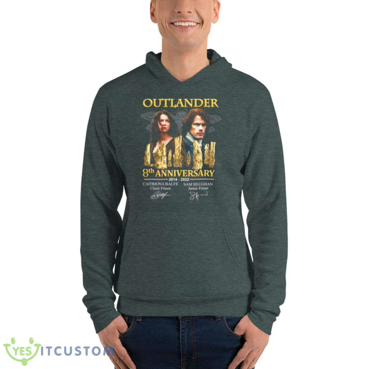 Outlander 8th Anniversary 2014 2022 Cast Signed Design shirt 7 Outlander 8th Anniversary 2014 2022 Cast Signed Design shirt - Unisex Fleece Pullover Hoodie-1