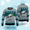 Philadelphia Eagles Snowflakes Pattern Ugly Christmas Sweater Product Photo 1