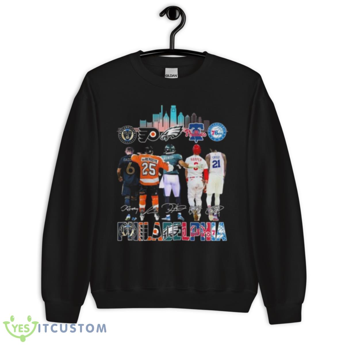 Philadelphia Team Sport City 2022 signatures shirt 3 Philadelphia Team Sport City 2022 signatures shirt - Unisex Crewneck Sweatshirt