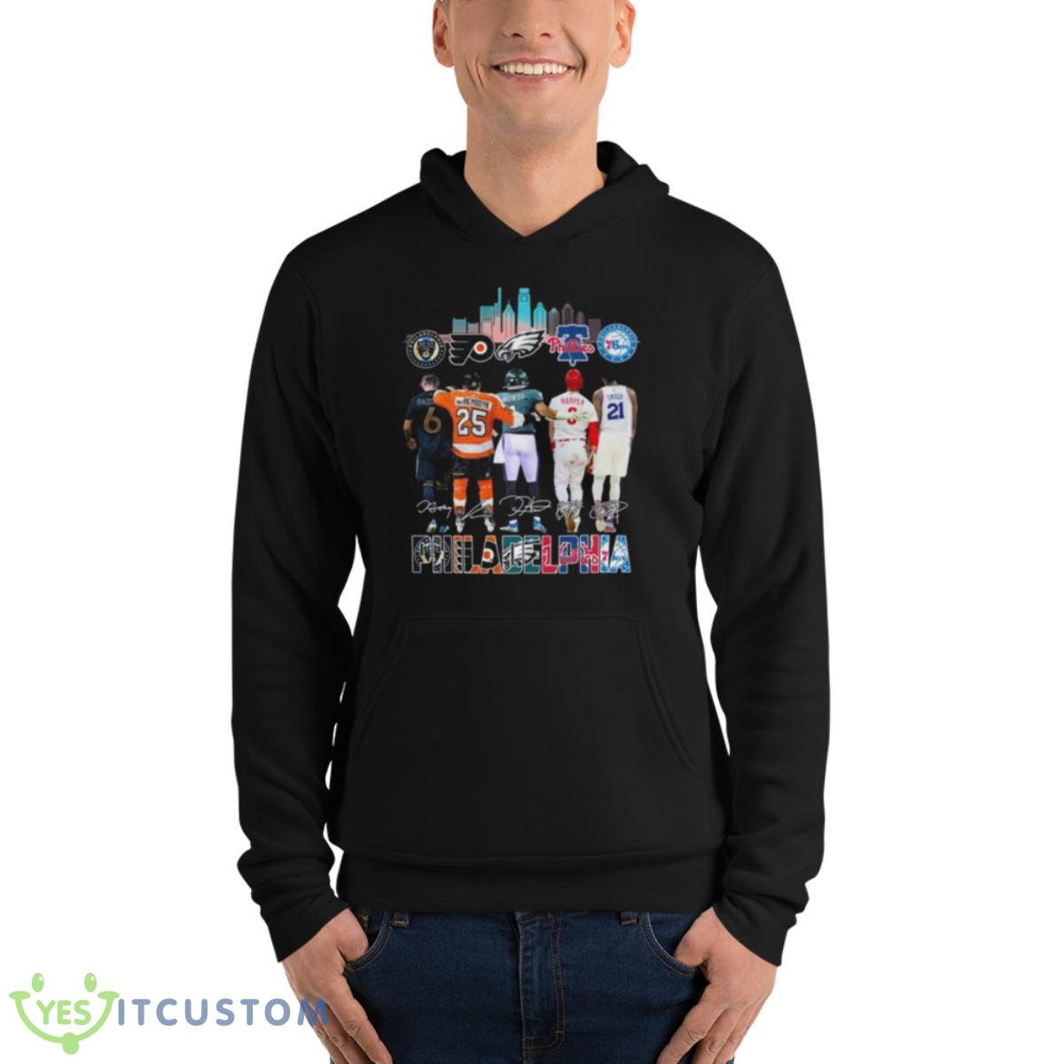 Philadelphia Team Sport City 2022 signatures shirt 4 Philadelphia Team Sport City 2022 signatures shirt - Unisex Fleece Pullover Hoodie