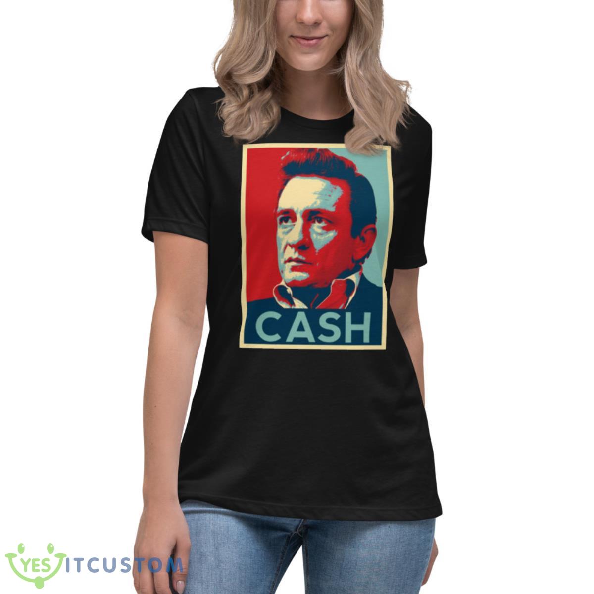Potrait Retro Johnny Cash Hope Artwork shirt 6 Potrait Retro Johnny Cash Hope Artwork shirt - Women's Relaxed Short Sleeve Jersey Tee