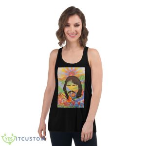Psychedelic George Harrison shirt - Women's Flowy Racerback Tank