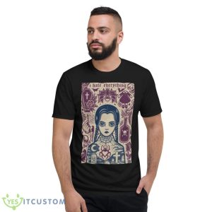 Quote I Hate Everything Wednesday Addams Vintage shirt - Short Sleeve T-Shirt