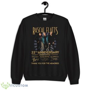 Rascal Flatts 22th Anniversary 2000 2022 Thank You For The Memories shirt - Unisex Crewneck Sweatshirt