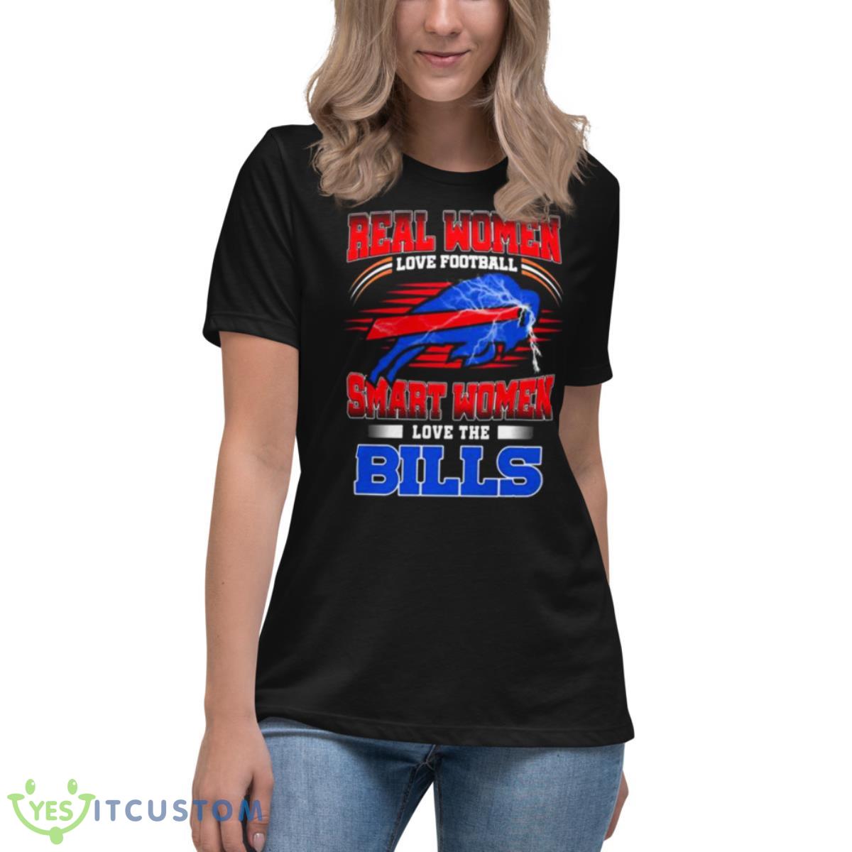Real Women love football smart Women love the Bills 2022 shirt 6 Real Women love football smart Women love the Bills 2022 shirt - Women's Relaxed Short Sleeve Jersey Tee