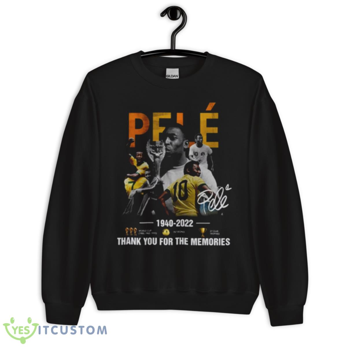 Rip Pele Brazil Football Thank You For The Memories shirt 3 Rip Pele Brazil Football Thank You For The Memories shirt - Unisex Crewneck Sweatshirt