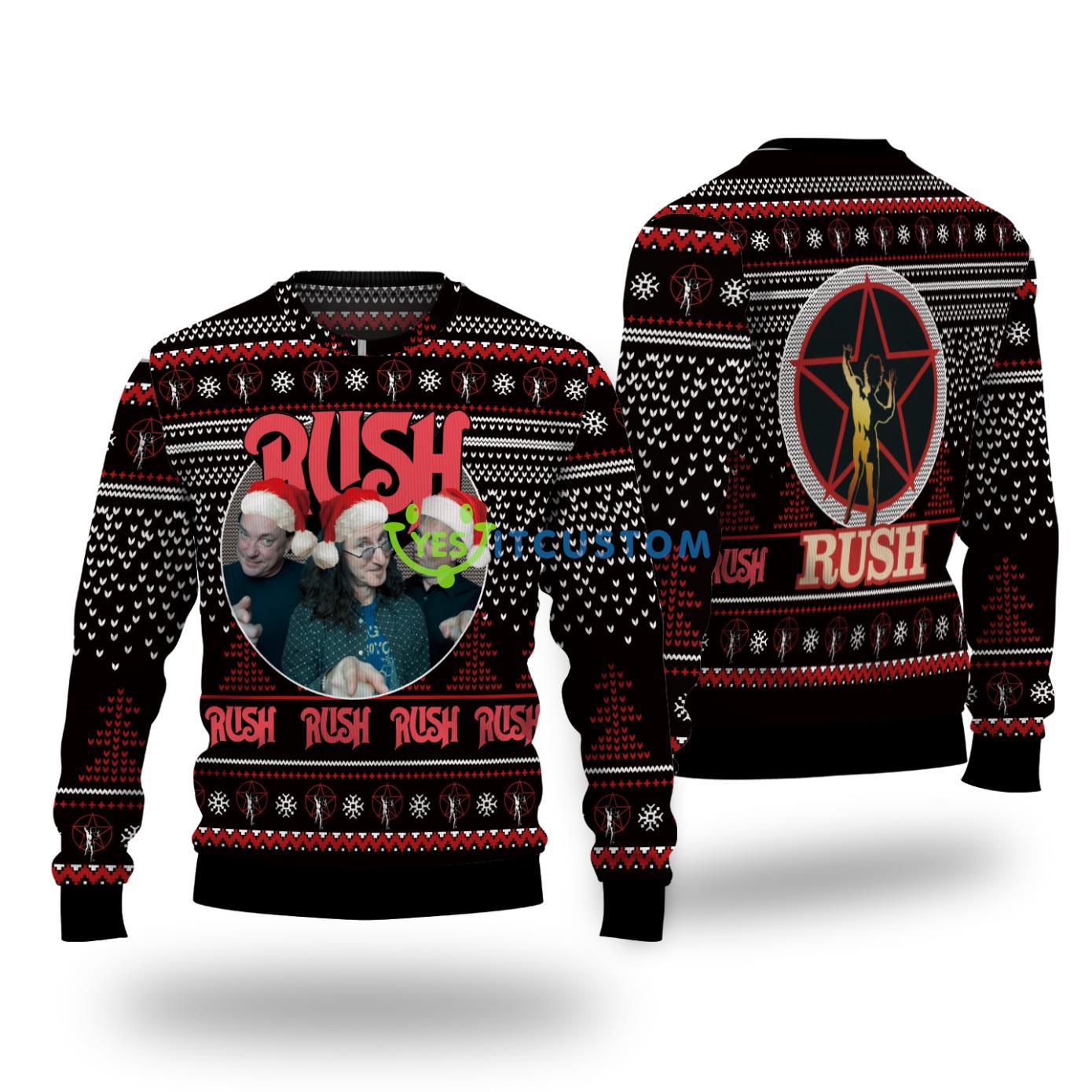 Rush Band Lover Ugly Christmas Sweater For Fans 3 Rush Band Lover Ugly Christmas Sweater For Fans Product Photo 1