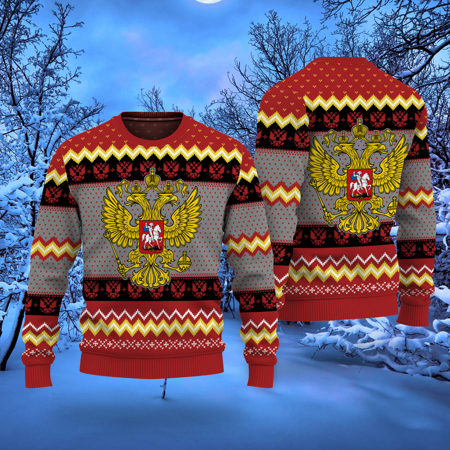 Russia Coat Of Arms Ugly Christmas Sweater 10 Russia Coat Of Arms Ugly Christmas Sweater - Russia Coat Of Arms-mk1