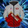 San Francisco 49ers Zip Up Hoodies Full Over Print Product Photo 1