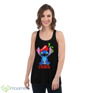 Stitch holding chili’s nice shirt 10 Stitch holding chili’s nice shirt - Women's Flowy Racerback Tank