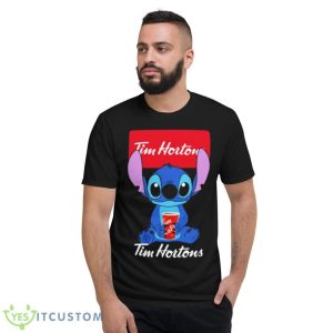 Stitch Hug Tim Hortons Shirt - Short Sleeve T-Shirt