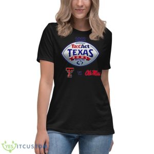 Texas Tech vs Ole Miss 2022 TaxAct Texas Bowl shirt - Women's Relaxed Short Sleeve Jersey Tee