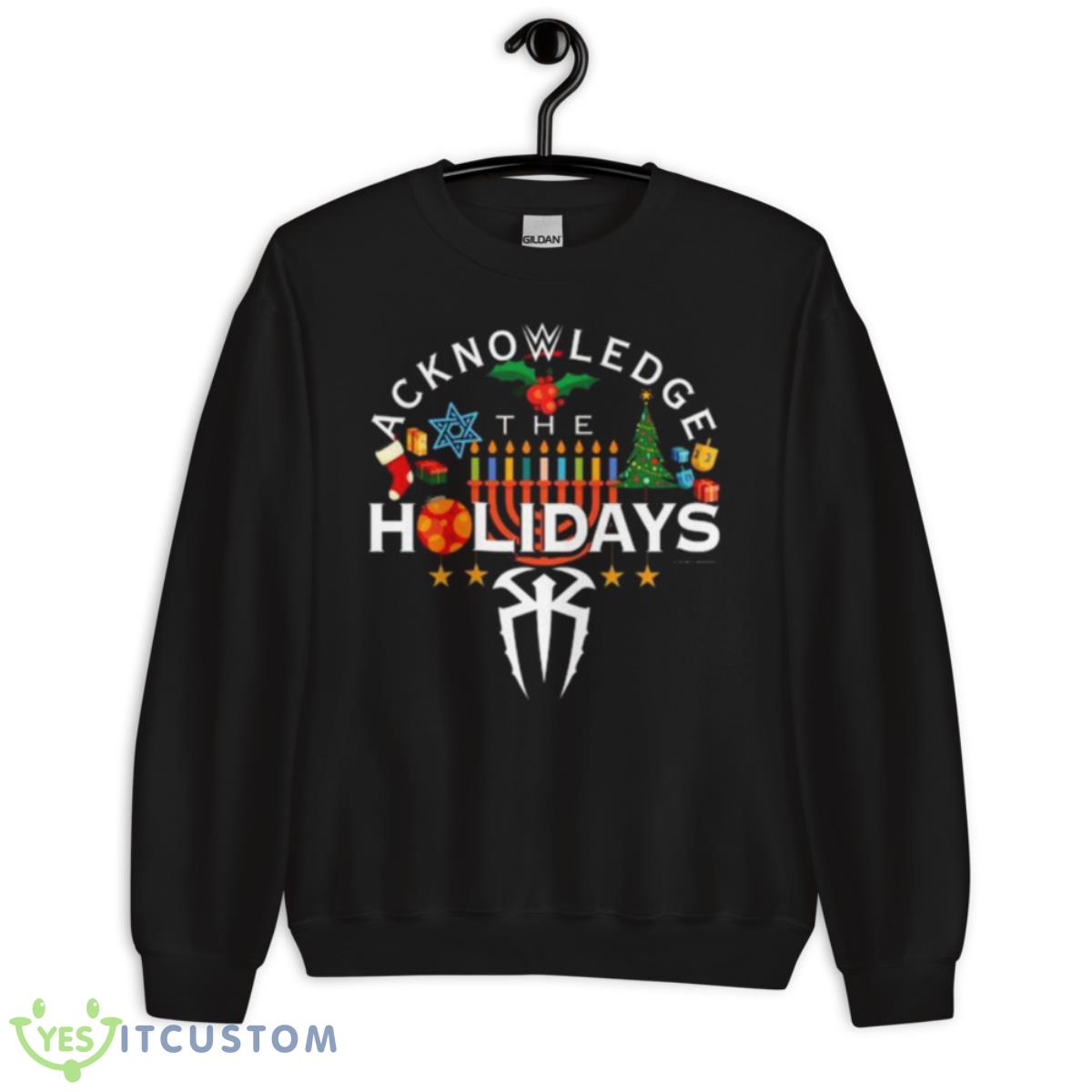 The bloodline acknowledge the holidays 2022 merry Christmas shirt 3 The bloodline acknowledge the holidays 2022 merry Christmas shirt - Unisex Crewneck Sweatshirt