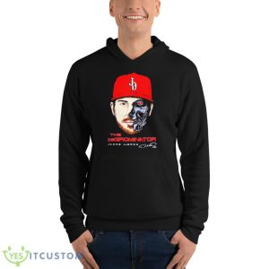 The Degrominator jacob degrom face signature Texas shirt 9 The Degrominator jacob degrom face signature Texas shirt - Unisex Fleece Pullover Hoodie