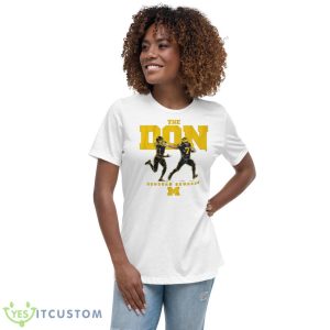 The Don Michigan football Donovan Edwards shirt - Women's Relaxed Short Sleeve Jersey Tee