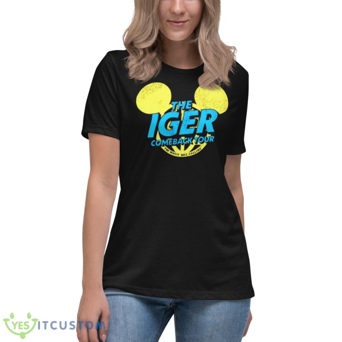 The iger comeback tour logo T shirt 6 The iger comeback tour logo T shirt - Women's Relaxed Short Sleeve Jersey Tee