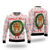 Tiger Jungle Bells Ugly Christmas Holiday Sweater Product Photo 1