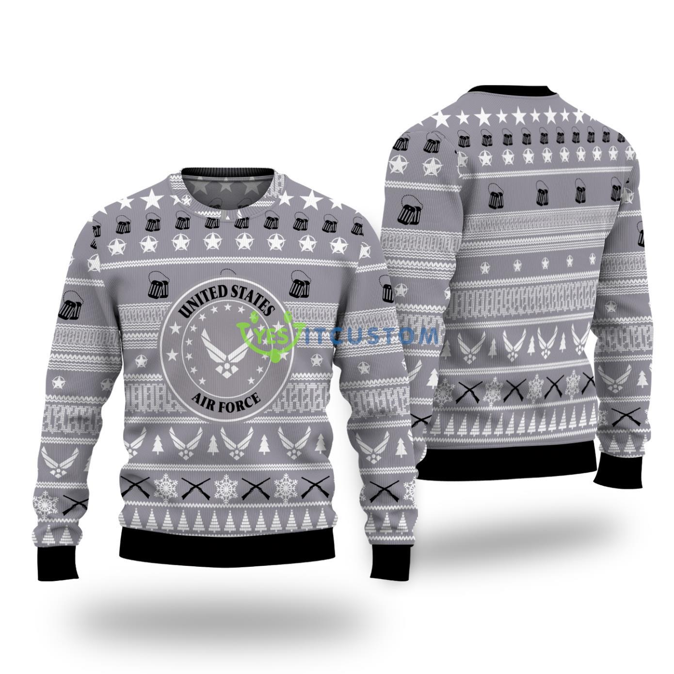 US Air Force Ugly Christmas Sweater 3 US Air Force Ugly Christmas Sweater Product Photo 1