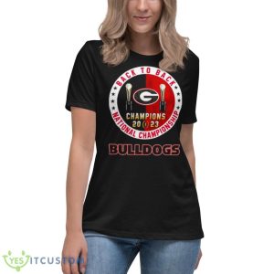 Back To Back 2023 National Champions Bulldogs Matchup Shirt - Women's Relaxed Short Sleeve Jersey Tee