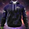 Baltimore Ravens Custom Name & Number Skull Hoodies Full Over Print Product Photo 1