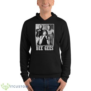 Bee Gees 80s Design Black And White shirt - Unisex Fleece Pullover Hoodie