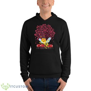 Bee Lover Heart Tree Bee Valentine’s Day Shirt - Unisex Fleece Pullover Hoodie