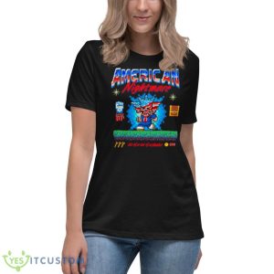 Black Cody Rhodes American Nightmare Pixelated Shirt - Women's Relaxed Short Sleeve Jersey Tee