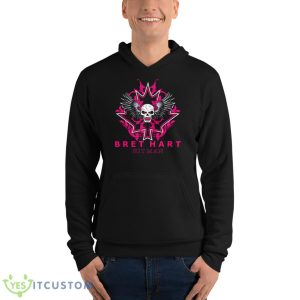 Bret Hart Fanatics Branded Hitman Maple Leaf Shirt - Unisex Fleece Pullover Hoodie